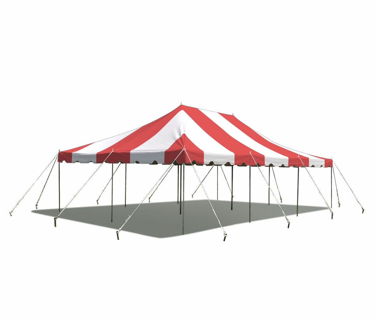 Red and White 20' x 30' Waterproof Steel Pole Event Tent