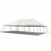 Party Tents Direct Weekender Outdoor Canopy Pole Tent, White, 20 ft x 40 ft
