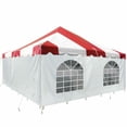 thumbnail image 1 of Party Tents Direct Weekender Outdoor Canopy Pole Tent w/Sidewalls, Red, 20 ft x 20 ft, 1 of 8