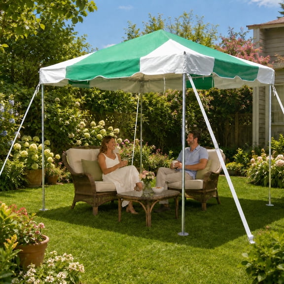Party Tents Direct Weekender West Coast Frame Party Tent, Green, 10 ft x 10 ft