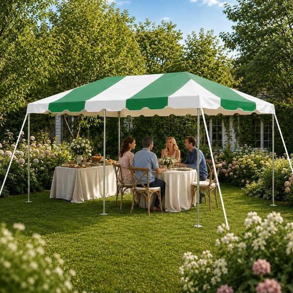 Party Tents Direct Weekender West Coast Frame Party Tent, Green,10 ft x 20 ft