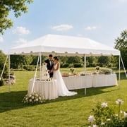 Party Tents Direct West Coast Frame Canopy Tent, Heavy Duty Steel, 10x20 White