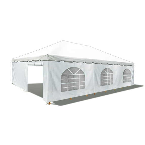 Party Tents Direct Weekender West Coast Frame Party Tent with Sidewalls, White, 20 ft x 30 ft