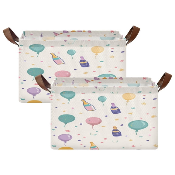 Party Theme Decoration 16.9x11.4x10in Foldable Open Home Storage Bins Durable Water Resistant Shelf Baskets