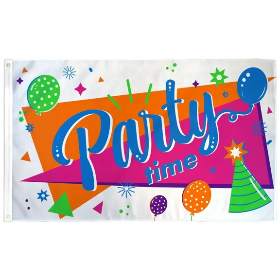 Party Time Flag 3X5Ft Party Holiday House Flag