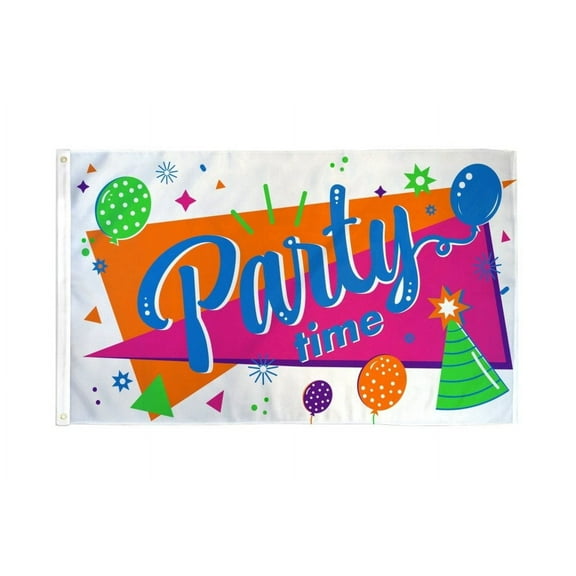 Party Time Flag 3x5ft Poly