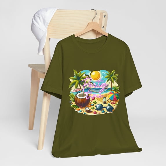 Party Time Summer Vibes Beach Life Adorable Unisex Jersey Short Sleeve Tee