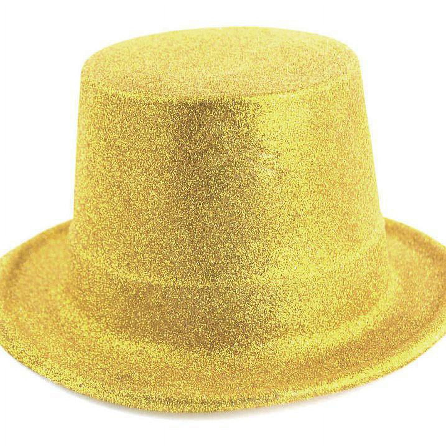 Party Top Hat with Glitter, 10-inch, Gold - Walmart.com