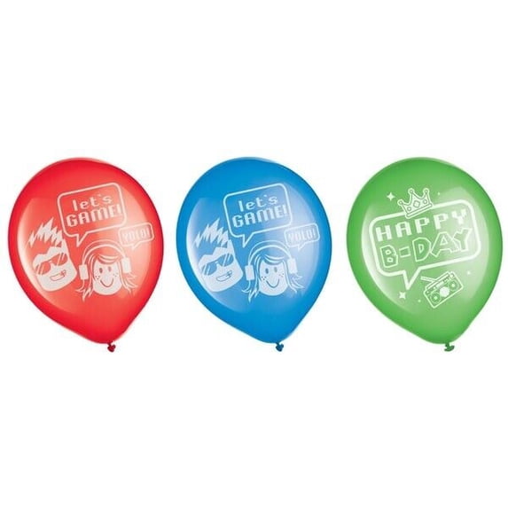 Party Town 12" Latex Balloons, 6ct