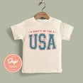 thumbnail image 1 of Party In The Usa Shirt, Kids Patriotic Tee, Fourth Of July Apparel, Red White And Blue Apparel, Merica Shirt, TODDLER SHORT SLEEVE TEE BELLA CANVAS 3001T, 1 of 3