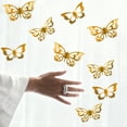 thumbnail image 1 of Party Wall Decorations, 12-Pc 3D Gold Butterfly Stickers for Birthday & Celebration, Removable Foldable Metallic Decals Gold, 1 of 8