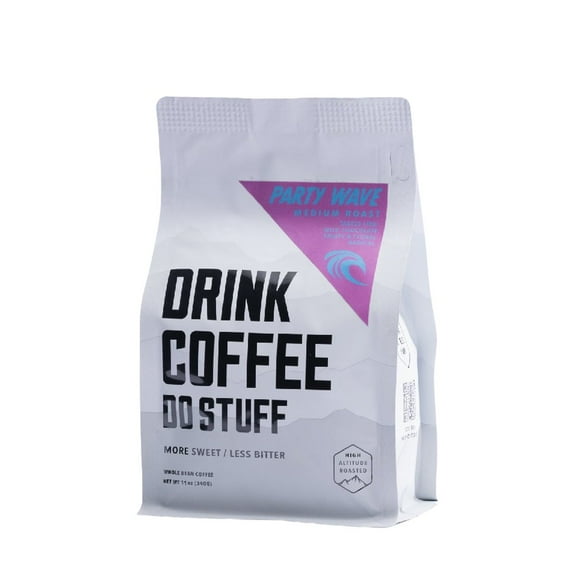 Party Wave Blend - Roasted by Drink Coffee Do Stuff - Freshly Ground Coffee - 12 Ounce Bag