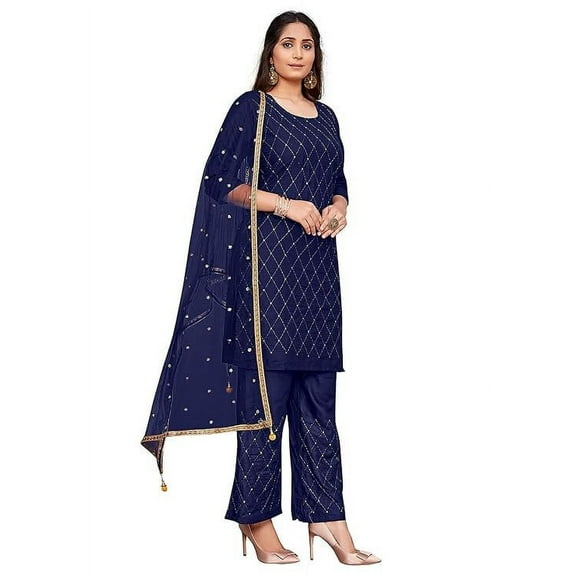 Party Wear Suits | Wedding Wear 3 Piece Sharara Suit | Kurta With Sharara and Dupatta Set | 3 Piece Set | Indian Pakistani Festive Dresses