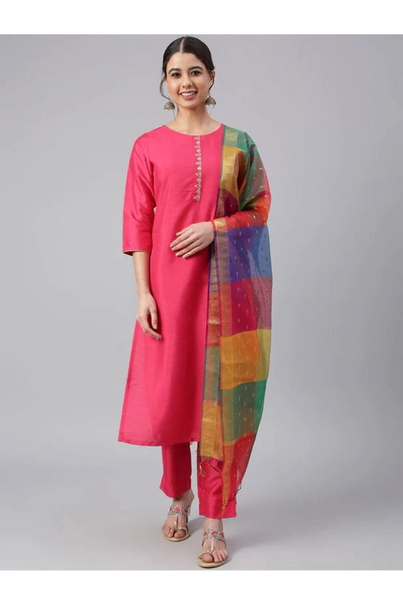 Party Wear Suits | Wedding Wear 3 Piece Sharara Suit | Kurta With Sharara and Dupatta Set | 3 Piece Set | Indian Pakistani Festive Dresses
