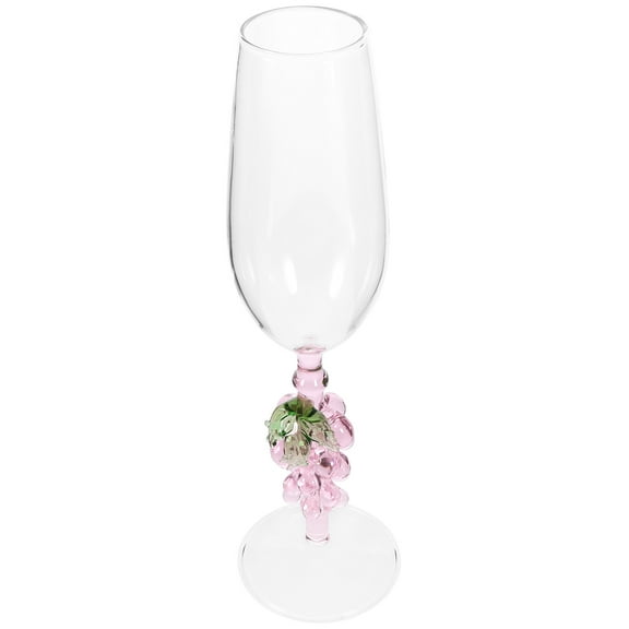 OUNONA Decorative Glass Cup Tall Wine Glass 2pcs Perfect for Parties Romantic Wine Goblet