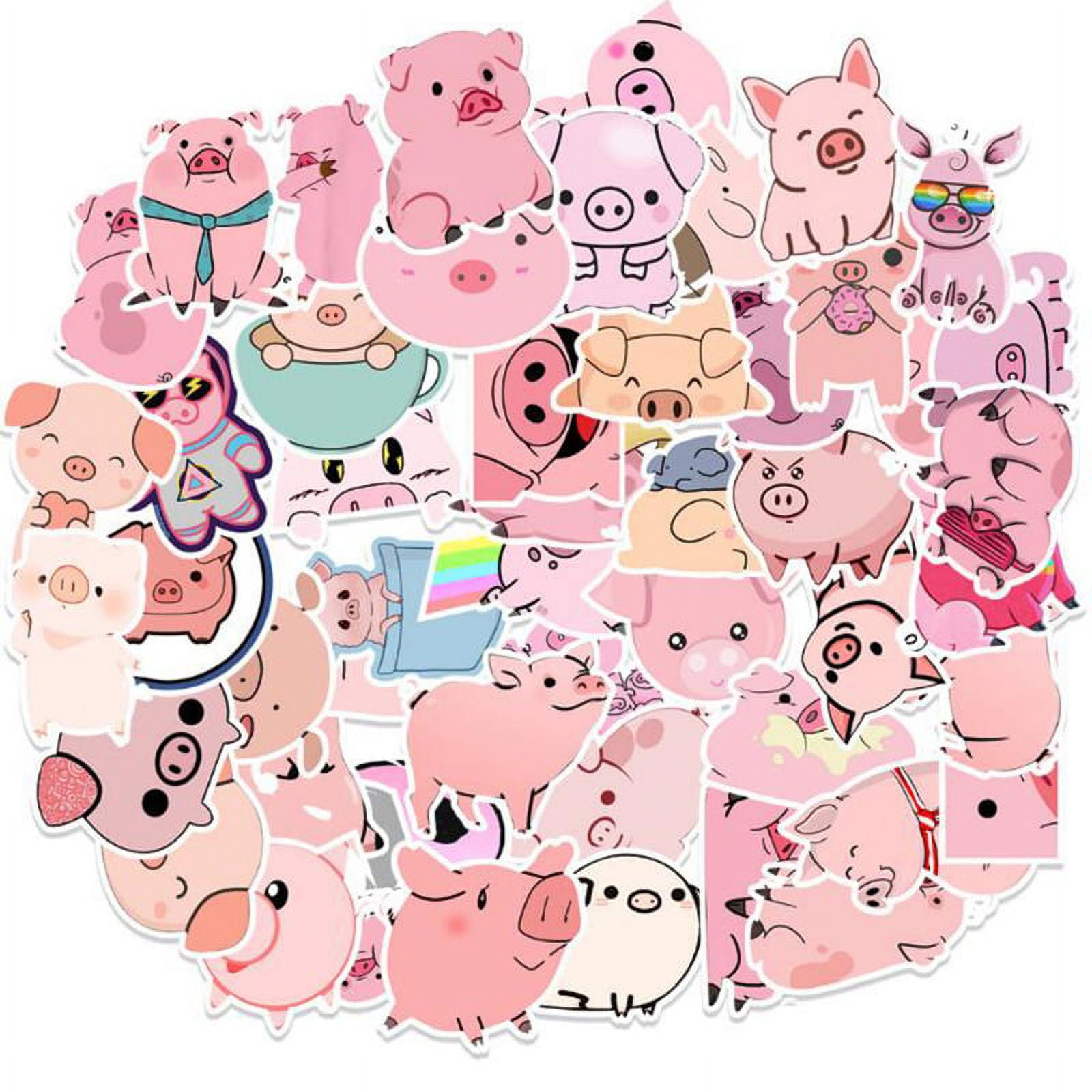  NG2D58 50pcs Piggy Stickers Cool Video Game Stickers Vinyl  Waterproof Stickers for Kids Teens 2-4inch Piggy 50pcs 0 : Toys & Games