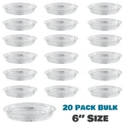 Party Zealot 8" Round Clear Plastic Plant Saucers (20 Count)