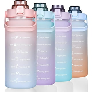 HydroMATE Motivational Gallon Water Bottle Frost Turquoise Pink