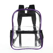 Party Zealot Unisex Heavy Duty Transparent Plastic Backpack, Purple