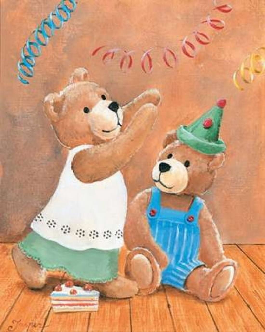 Party bears Canvas Art - Jasper (24 x 30)
