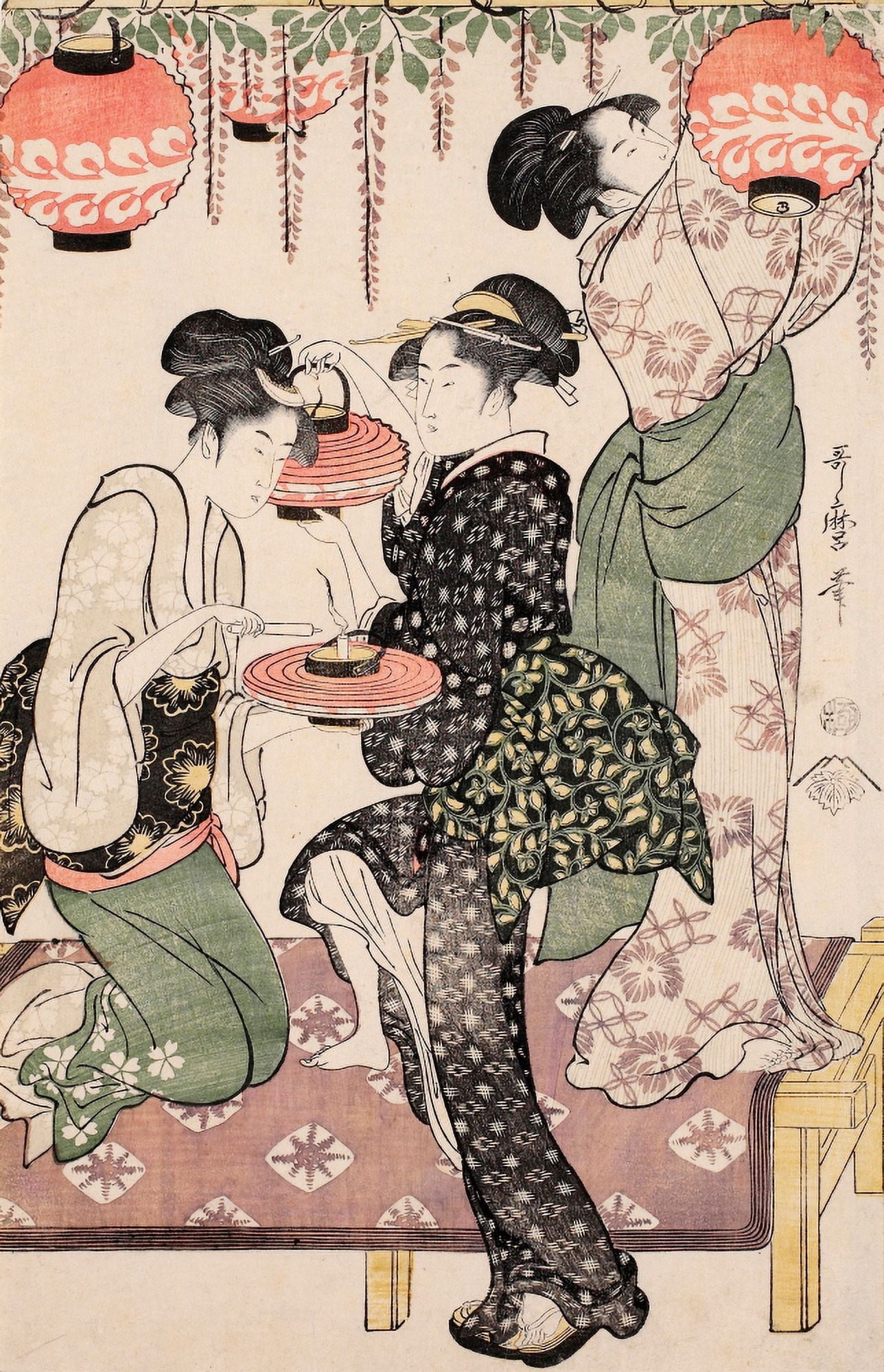 Party c1795 Canvas Art - Kitagawa Utamaro (18 x 24)