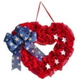 thumbnail image 1 of Party decorations, Heart decorations for Party, 18 in, Red decorations, Blue decorations, Heart Wreath for Door, Patriotic Themed Events, 1 Pc, 1 of 8