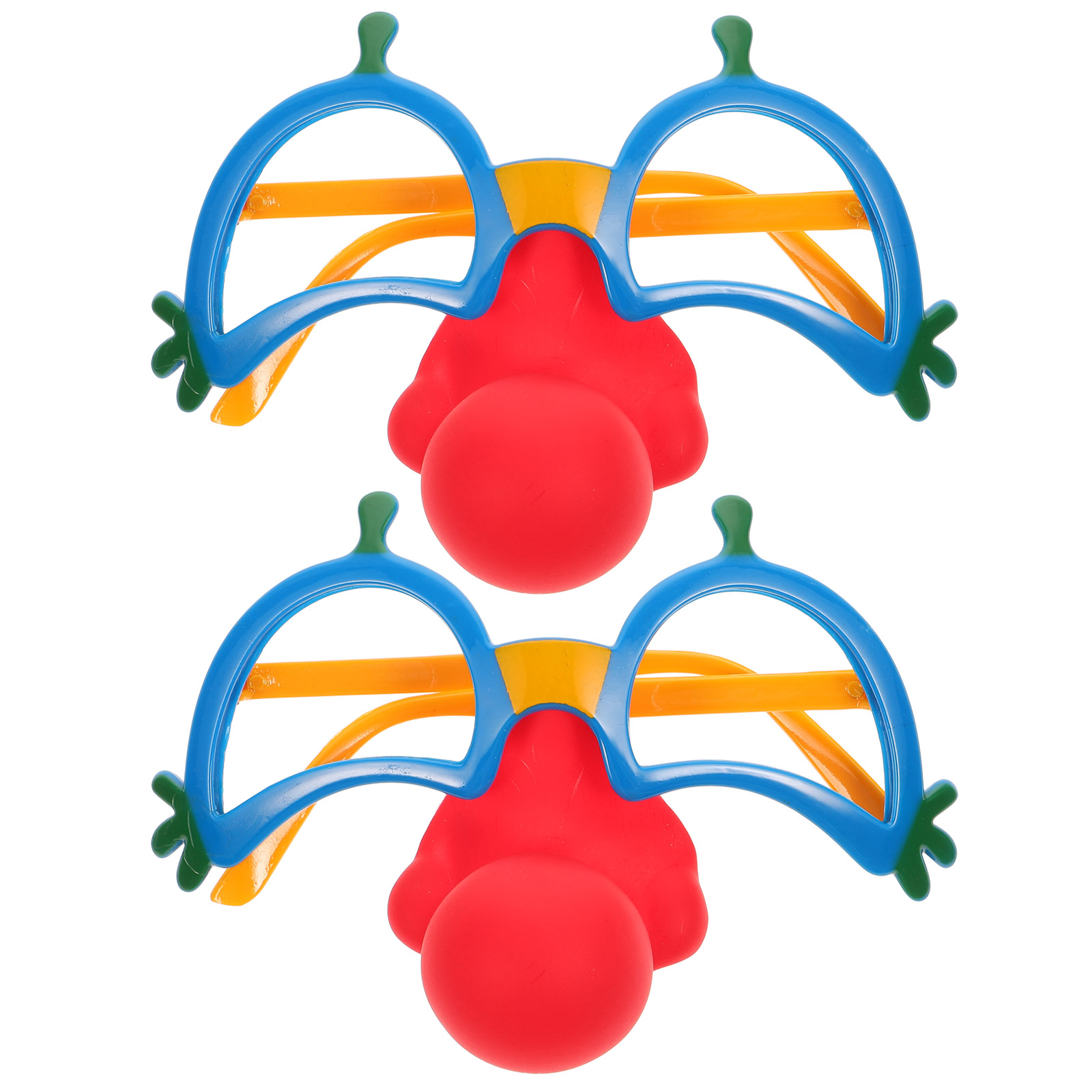 Party glasses 2pcs Funny Party Eyeglasses Creative Clown Glasses Red