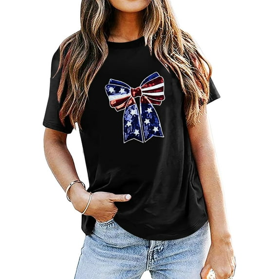 Party in The USA T-Shirt Women 4th of July Independence Day Shirts Funny Patriontic Graphic Short Sleeve Tee Tops women Tee
