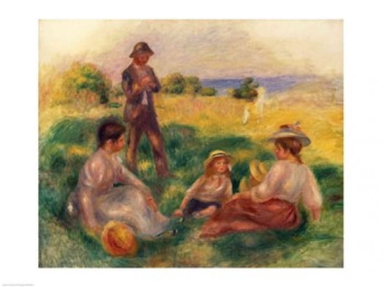 Party in the Country at Berneval 1898 Canvas Art - Pierre-Auguste Renoir (24 x 18)