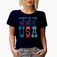 thumbnail image 1 of Party in the USA, 4th of July Gift, Navy Blue T-Shirt, Large, 1 of 5