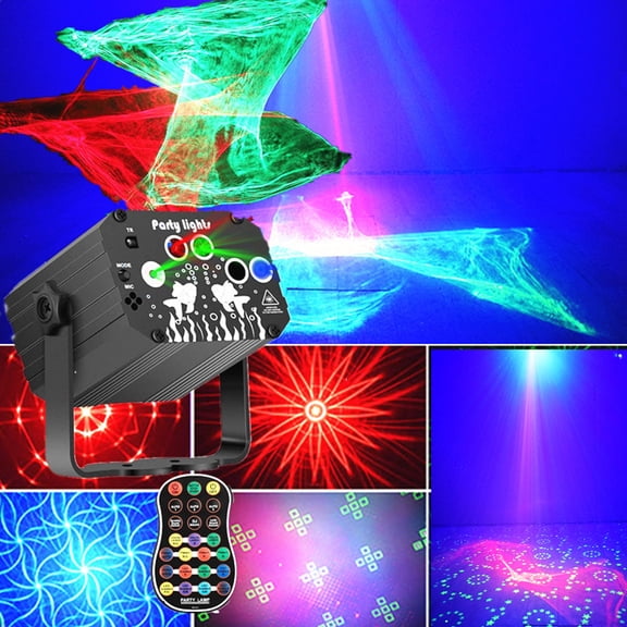 Party lights, DJ disco lights, Northern Lights + pattern effects, flashing stage lights projector, suitable for family party events, holiday birthday decoration, camping, holiday atmosphere lights