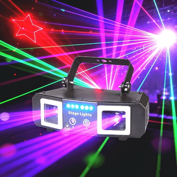 Party lights, DJ disco strobe lights, pattern beam projection lights, DMX sound-activated remote control. Family gatherings, karaoke, bars, KTV, weddings, birthdays, holidays, atmosphere lights.