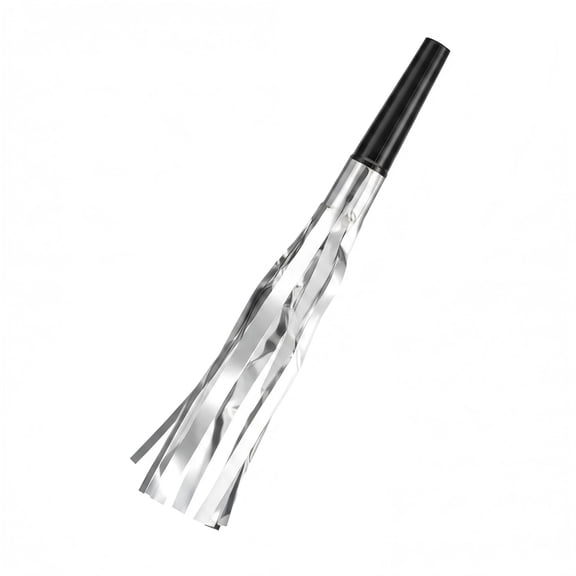 Party noise makers, fringed blowers, festive whistles and horns, 48 pcs bulk party favors, ideal for adult parties, graduation ceremonies, sporting events, holiday celebions, silver