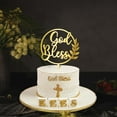 God Bless Cake Topper in Acrylic Baptism Cake Topper Blessing Cake