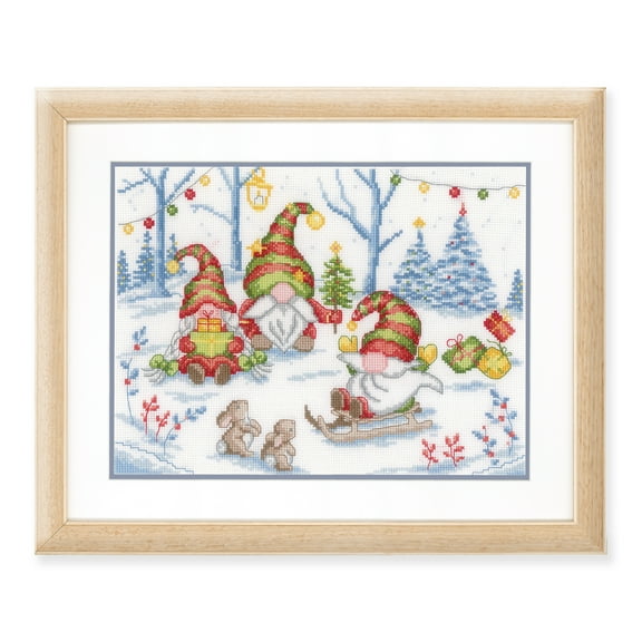 Party with Gnomes Cross Stitch Kit by Vervaco