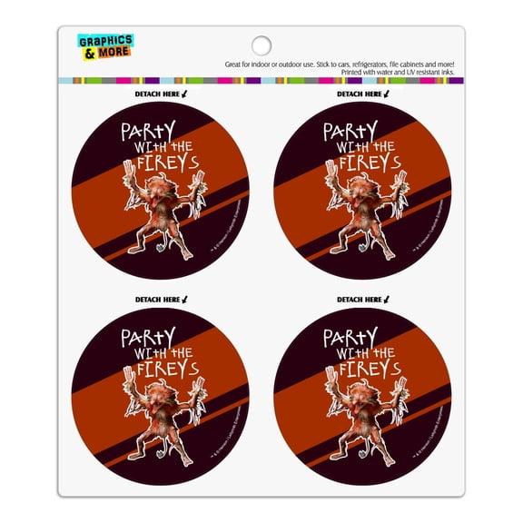 Party with the Fireys Labyrinth Refrigerator Fridge Locker Vinyl Circle Magnet Set
