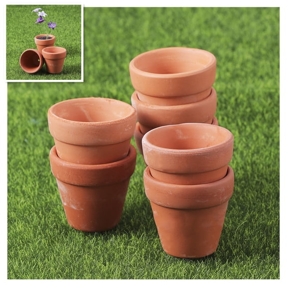 PartyKindom Mini Clay Pots Red 20Pack 6.3x6.3x6.3in