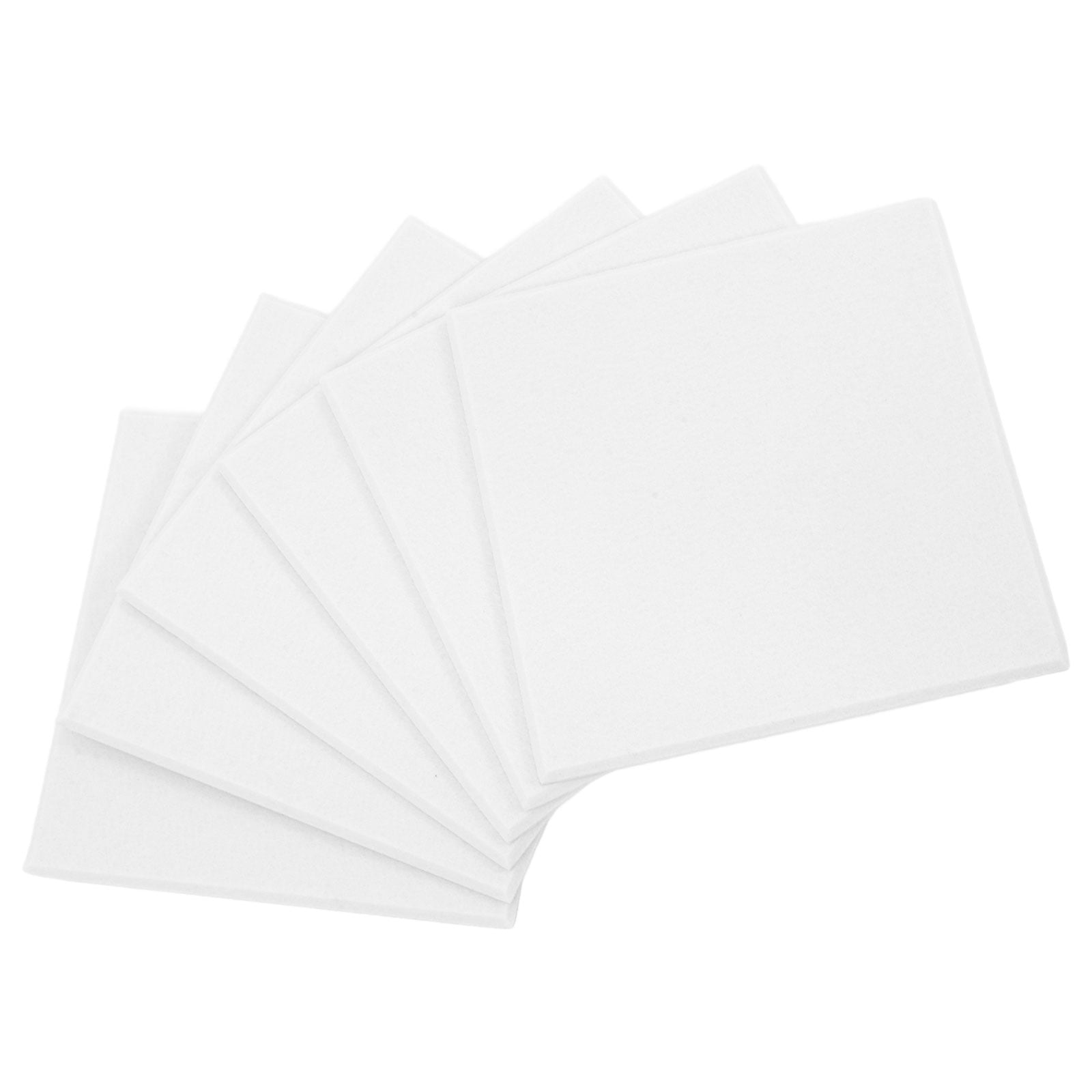 PartyKindom 6Pcs Felt Bulletin Boards White for Photo Display Message Board Wall Hanging with Acoustic Panels
