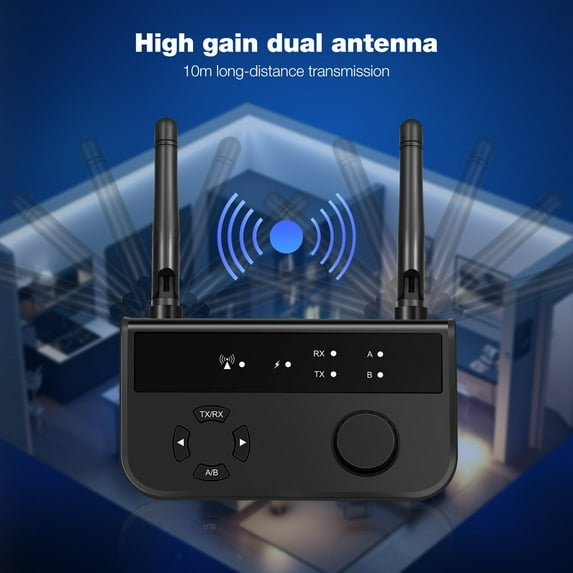 PartyKindom Transmitter Receiver Wireless Long Range 2-in-1 5.3 Audio Adapter Stereo Receiver