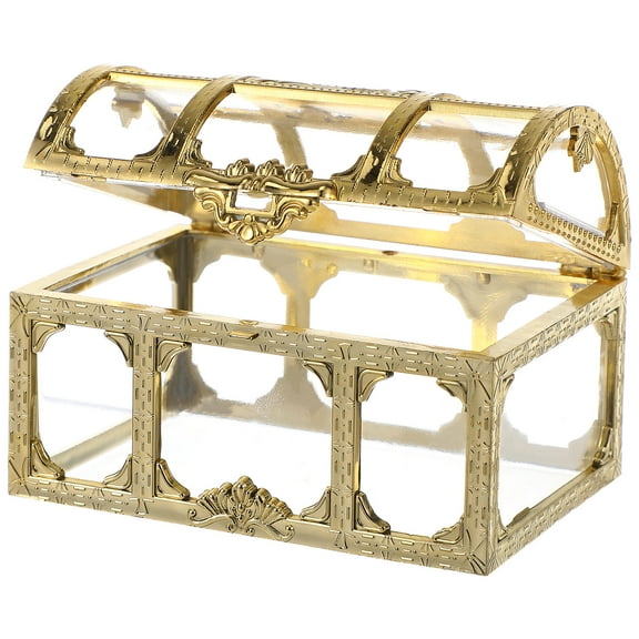 PartyKindom Plastic Treasure Box with Transparent Chic Design for Jewelry Storage