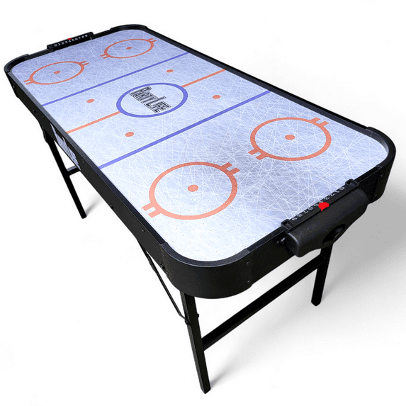 PartyLife 54-Inch Arcade Air Hockey Table – Fold & Store Leg Design, Smooth Playing Surface, Powerful Motor – Perfect for Kids & Adults