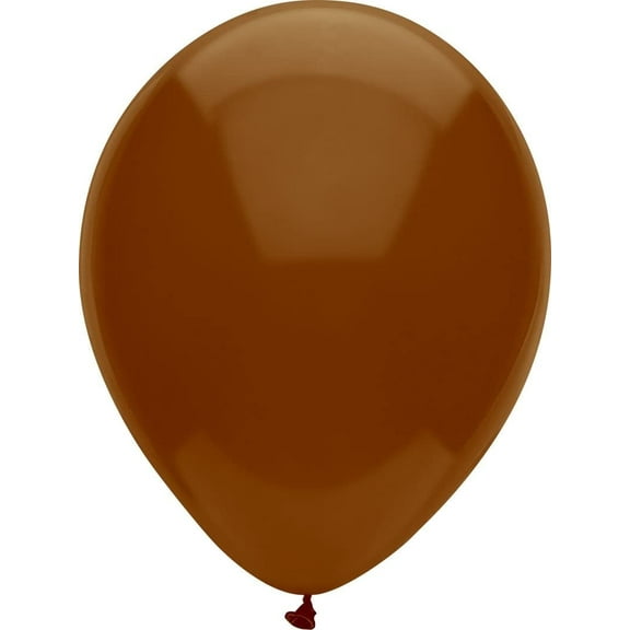 PartyMate - 12 Chestnut Brown Latex Balloons (100ct)
