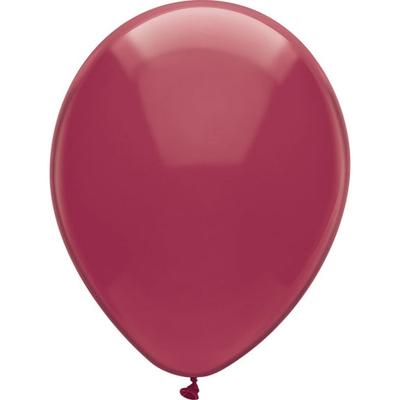 PartyMate - 12 Deep Burgundy Latex Balloons (15ct)