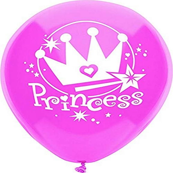PartyMate - 12 Princess Passion Pink Latex Balloons (8ct)