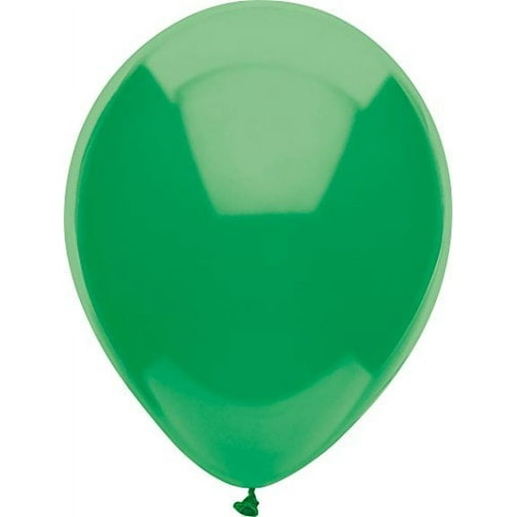 PartyMate 71983 Made in the USA Standard Color Latex Balloons 10-Count Neon Green