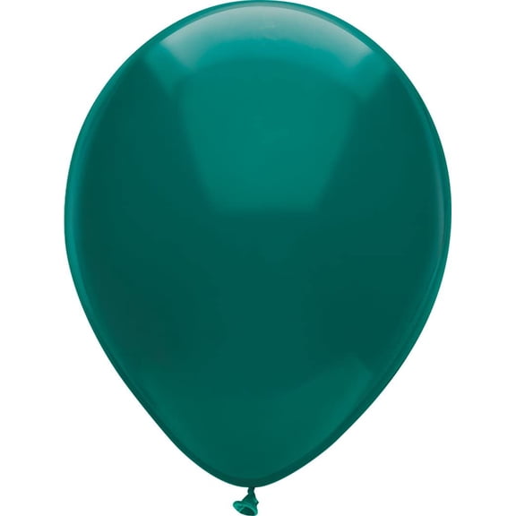 PartyMate Solid color Latex Balloons, 100-Count, Deep Turquoise