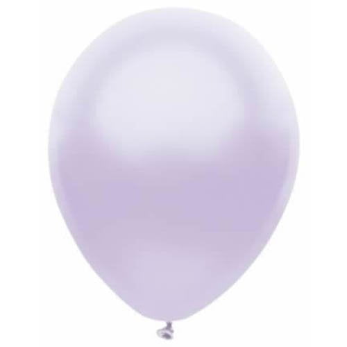 PartyMate Metallic 12" Silk Lilac Latex Balloons 10ct
