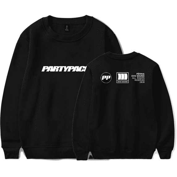 PartyNextDoor Merch Sweatshirt Partypack Logo Crewneck Unisex Long Sleeve Hoodie Streetwear Pullover Top