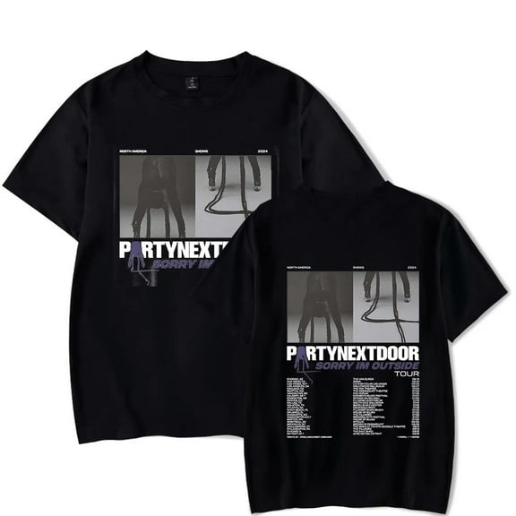PartyNextDoor Merch Tshirt Sorry I’m Outside Tour Tops Tee for Men and Women Casual Short Sleeve