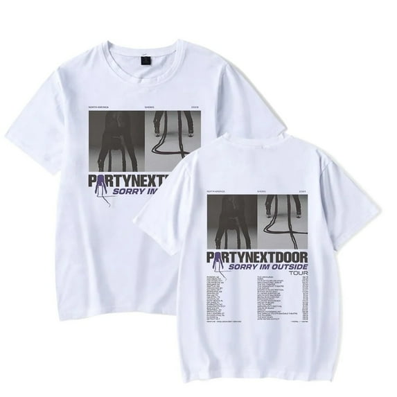 PartyNextDoor Merch Tshirt Sorry I’m Outside Tour Tops Tee for Men and Women Casual Short Sleeve